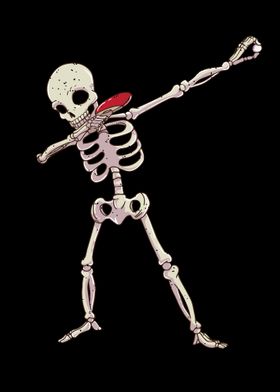 Dabbing Ping Pong Skeleton