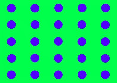 Blue Dots on Green