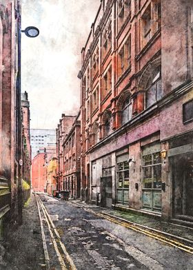 Manchester city watercolor