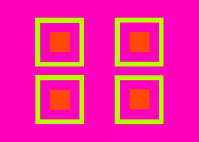 Four Squares on Pink