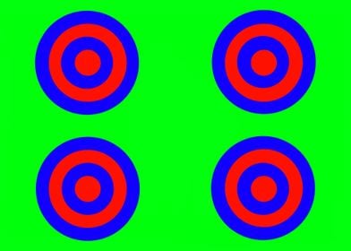 Four Targets on Green