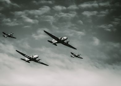 C47 and Spifire formation