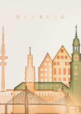 Hamburg Germany Skyline