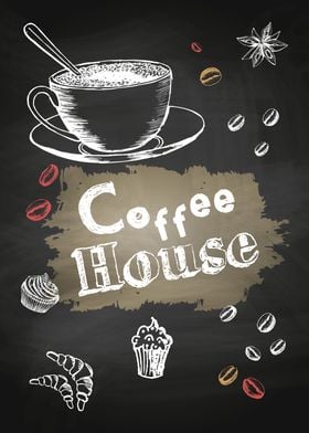 Coffee house blackboard