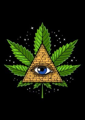 Psychedelic Weed Pyramid 