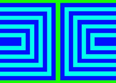 Blue Rectangles on Green