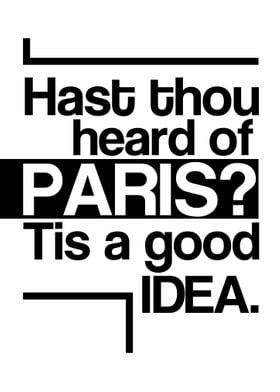 Paris quote idea