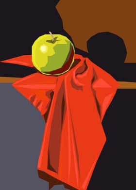 Apple and Cloth Modern art