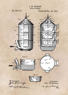 patent Hobson Steam cooker