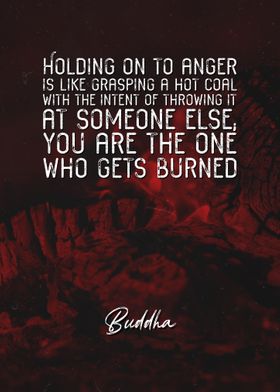 NEW HOLDING ONTO ANGER BUDDHA QUOTE MOTIVATIONAL WALL ART ARTWORK PRINT POSTER 
