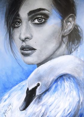 Portrait with a swan art