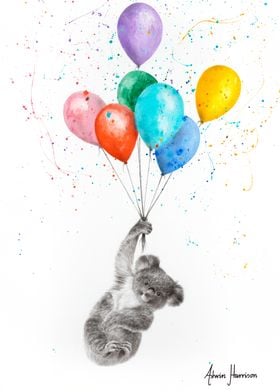 Koala and Balloons 