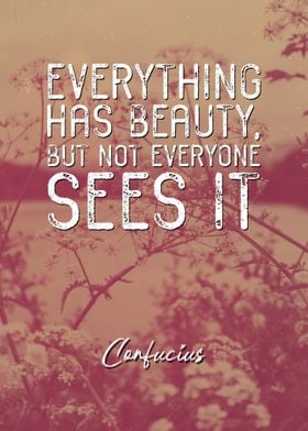 Confucius Beauty Quote