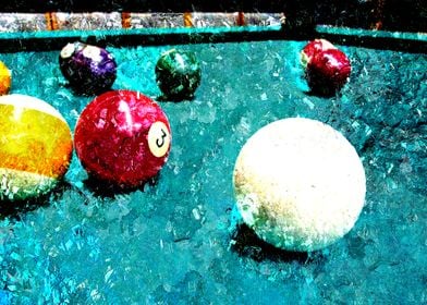 Billiards art print w 7