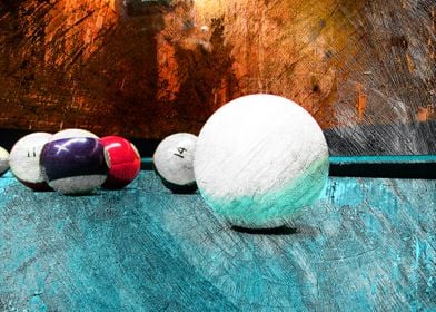 Billiards art print w8