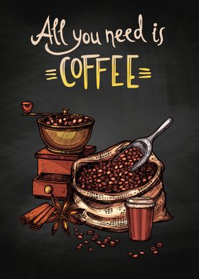 Coffee lettering  