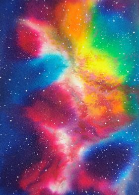 Colourful nebula