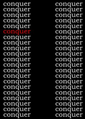 conquer