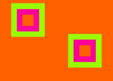 Two Squares on Orange