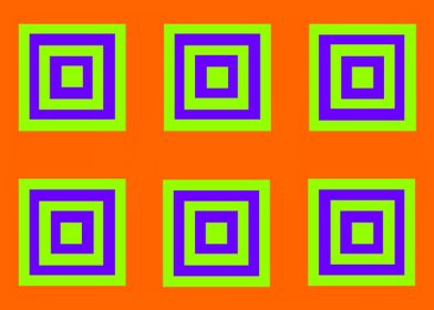 Six Squares on Orange