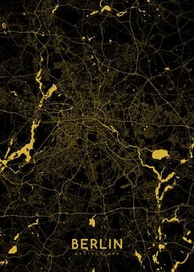 Berlin map gold