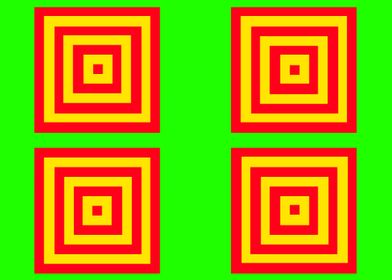 Four Squares on Green
