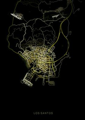 Los Santos Map | Poster