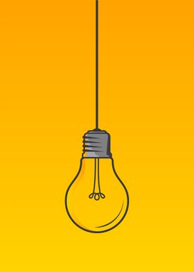 Hanging light bulb