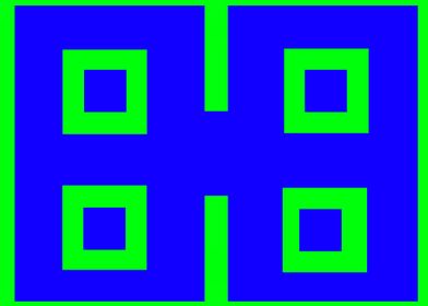 Four Green Squares