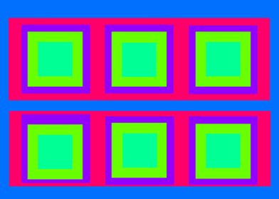 Six Green Squares