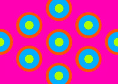 Nine Circles on Pink