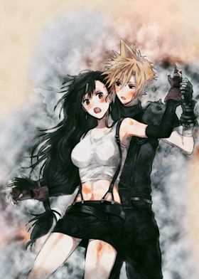 Tifa and Cloud 