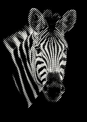 Zebra Face Pop Art