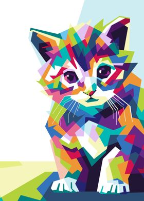 Cute Kitty Pop Art