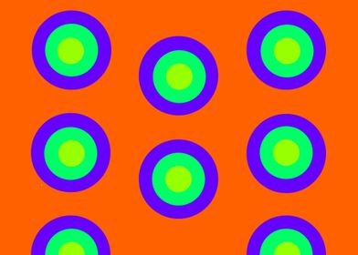 8 Circles on Orange