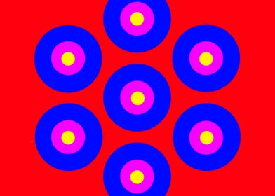 7 Circles on Red