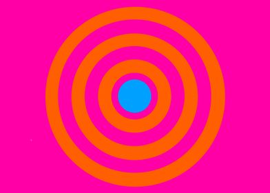 Blue Dot on Pink