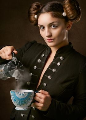 Girl with a Cup of Coffee