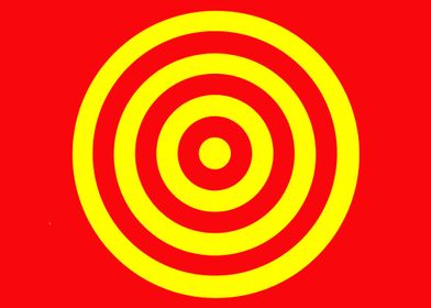 Yellow Circles on Red