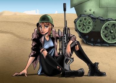 Girl Gun Tank