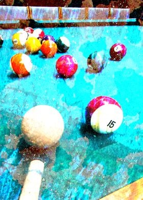 Billiards art print  w11