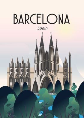 Barcelon spain poster