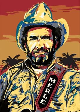 Merle Haggard Poster Home