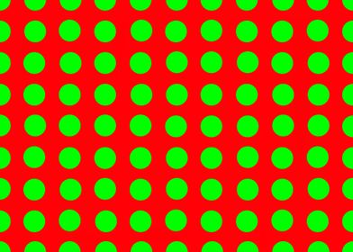 Green Dots on Red