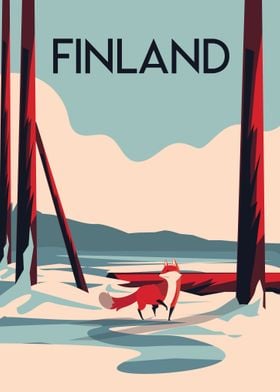Finland travel poster