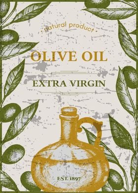 Olive retro poster