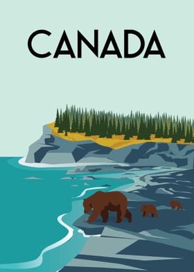 Canada travel poster
