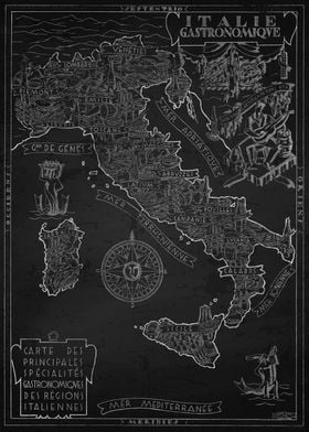 Italy  Culinary map