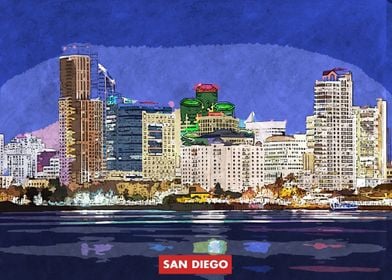 San Diego Skyline USA Cali