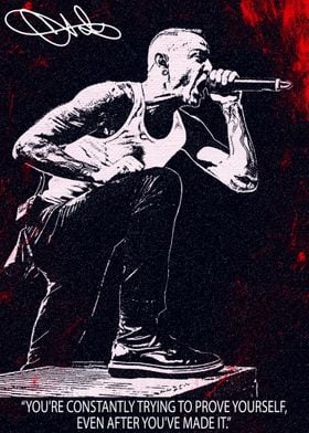 Lyric linkin park' Poster, picture, metal print, paint by Rijis